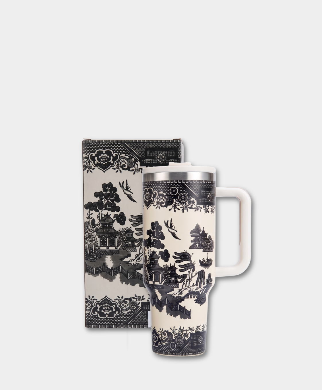 La Casona Edit | Black Willow Flip Straw Tumbler with handle | 40 oz