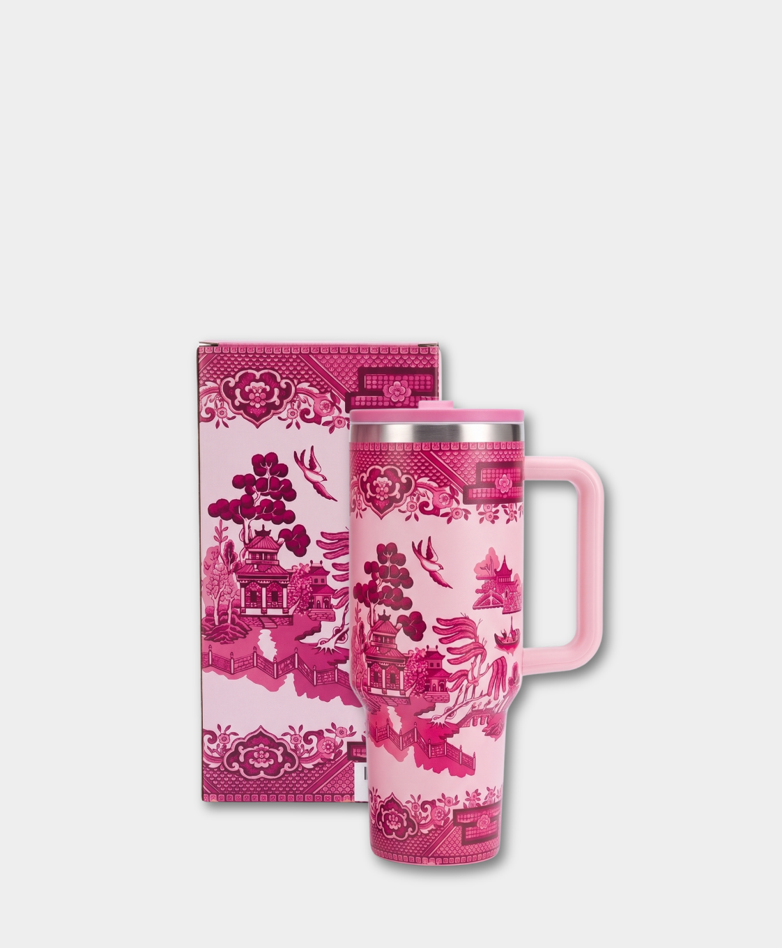 La Casona Edit | Pink Willow Flip Straw Tumbler with handle | 40 oz