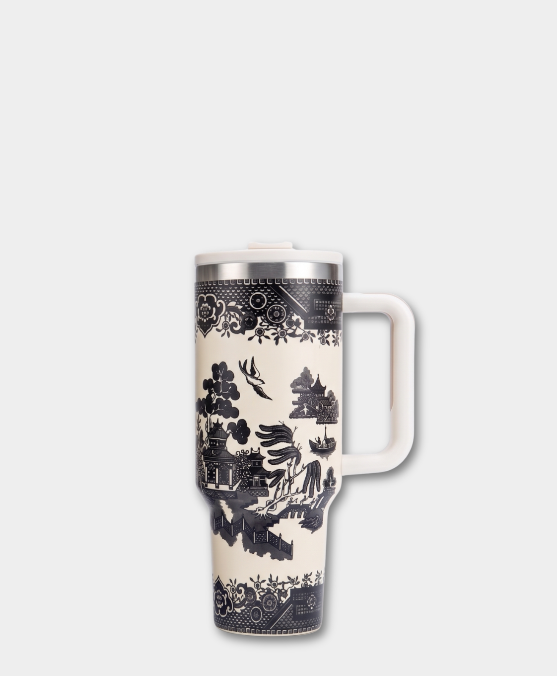 La Casona Edit | Black Willow Flip Straw Tumbler with handle | 40 oz