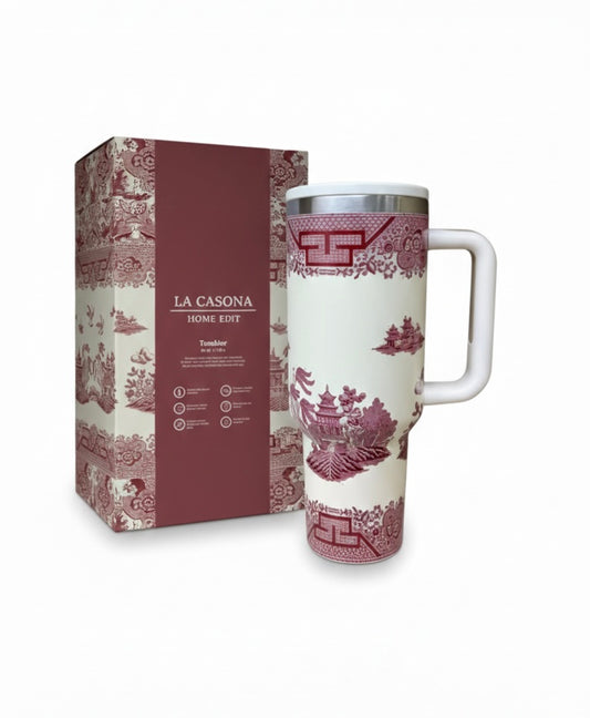 La Casona Edit | Red Willow Flip Straw Tumbler with handle | 40 oz