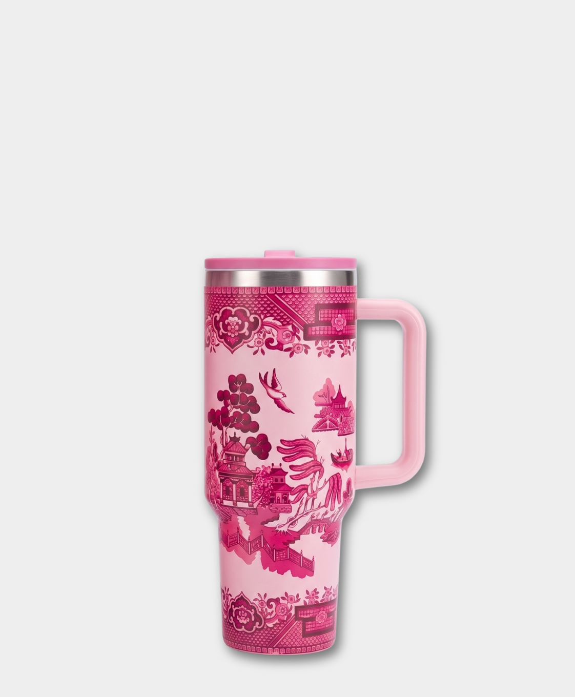 La Casona Edit | Pink Willow Flip Straw Tumbler with handle | 40 oz