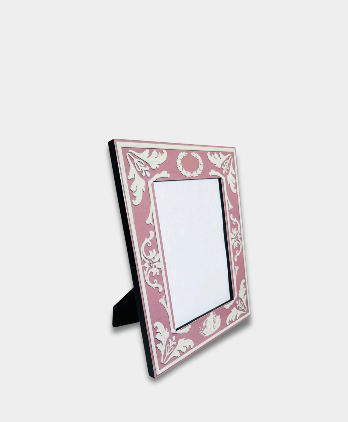 Pink Wedgwood inspired picture frame - 5x7 Decorative Photo Frame