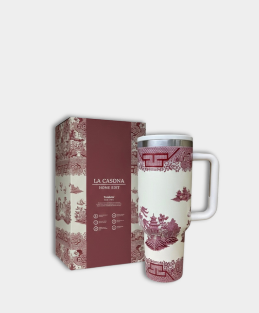 La Casona Edit | Red Willow Flip Straw Tumbler with handle | 40 oz